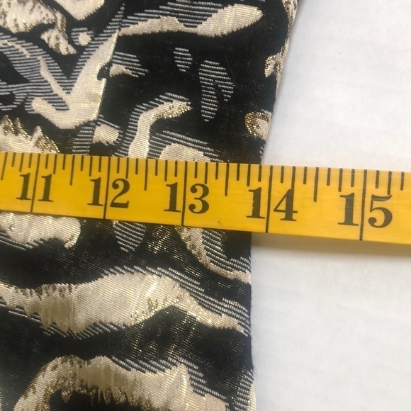 Design Lab (Lord& Taylor) Black/ Gold Animal Print Jacquard Cocktail Dress Sz S - Picture 13 of 16